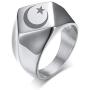 MPRAINBOW Gold Stianless Steel Religious Christianity Juses Cross Pray Band Ring for Men Boy Birthday Gift
