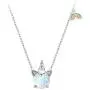 925 Sterling Silver Synthetic Opal Necklace Unicorn Necklace for Women Heart Pendant Jewelry Anniversary Birthday Gifts for Her
