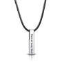 Vertical Bar Urn Necklace for Men - 925 Sterling Silver Cube Bar Pendant Necklace Memorial Cremation Ashes Jewelry Gift for Loss of Loved Ones