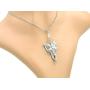 PPX 2 Pcs Lord of The Ring Elven Leaf Aragorn Arwen Evenstar Pendant Chain Necklace Princess Chain with Transparent Jewelry Box