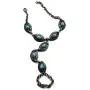 TFJ Women Fashion Jewelry Hand Chain Metal Bracelet Slave Ring Turquoise Blue Ethnic Antique Silver TFJ Women Fashion Jewelry Hand Chain Metal Bracelet Slave Ring Turquoise Blue Ethnic Antique Silver