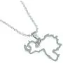 Stainless Steel Venezuela Map Pendant Necklace Venezuelan Jewelry (Silver) Stainless Steel Venezuela Map Pendant Necklace Venezuelan Jewelry (Silver)