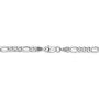 14k White Gold 3.5mm Figaro Chain Necklace - with Secure Lobster Lock Clasp