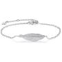 EVER FAITH 925 Sterling Silver Gift Jewelry Lucky Simple Leaf Feather Link Bracelet for Women, Girls