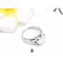 Simple Heart Cremation Urn Ring for Ashes Hold Loved Ones Ashes Memorial Jewelry for Funeral Keepsake Gift