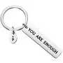 BAUNA Semicolon Keychain You are Enough Suicide Prevention Gift Mental Health Jewelry Depression Suicide Awareness Inspirational Gifts BAUNA Semicolon Keychain You are Enough Suicide Prevention Gift Mental Health Jewelry Depression Suicide Awareness Inspirational Gifts