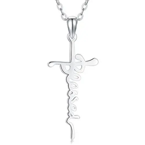 WINNICACA Faith Necklace Cross Necklaces for Women 925 Sterling Silver Celtic Knot Faith/Grateful/Blessed Pendant Jewelry Birthday for Girls Teens WINNICACA Faith Necklace Cross Necklaces for Women 925 Sterling Silver Celtic Knot Faith/Grateful/Blessed Pendant Jewelry Birthday for Girls Teens