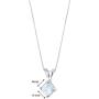 14 Karat White Gold Cushion Cut Created Opal Pendant