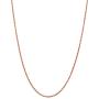 14kt Rose Gold Plated Sterling Silver 1.1mm Diamond-Cut Rope Chain Necklace Solid Italian Nickel-Free, 14-36 Inch