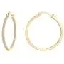 PAVOI 14K Gold Plated 925 Sterling Silver Post Cubic Zirconia Hoop Earrings 30/15mm PAVOI 14K Gold Plated 925 Sterling Silver Post Cubic Zirconia Hoop Earrings 30/15mm