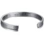 Stainless Steel Antique Retro Reminder Inspiration Message Quote Open Cuff Bangle Bracelets for Men Boy