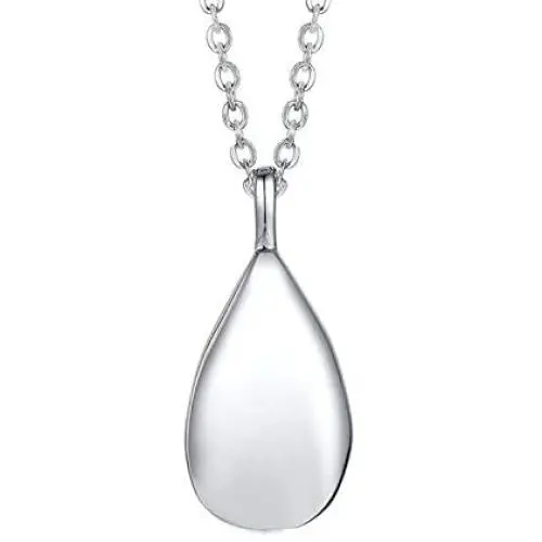 New Teardrop Ashes Urn Pendant Necklace Cremation Memorial Keepsake Jewelry,Carved Locket Stainless Steel Keepsake Waterproof Memorial Pendant for Love,With Tools and Box