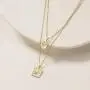 AGVANA 14K Yellow Gold Plated 925 Sterling Silver Layered Coin Compass Moon Star Bee Sun Pendant Necklace Dainty Jewelry Gifts for Women Her Girls Girlfriend Wife Friend Sister with Gift Box, 16+2 Inch Extender