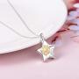 Jinlou Sunflower Urn Pendant Necklace Sterling Silver You are My Sunshine Cremation Jewelry for Ashes for Women