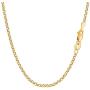 14k SOLID Yellow Gold 2.0mm, 2.3mm, 3.2mm or 4.6mm Shiny Diamond Cut Rolo Chain Necklace Or Bracelet for Pendants and Charms with Lobster-Clasp Or Spring-Ring Clasp (7'' 16'' 18'' 20'' 22'' 24'' 30”)