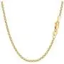 14k SOLID Yellow Gold 2.0mm, 2.3mm, 3.2mm or 4.6mm Shiny Diamond Cut Rolo Chain Necklace Or Bracelet for Pendants and Charms with Lobster-Clasp Or Spring-Ring Clasp (7'' 16'' 18'' 20'' 22'' 24'' 30”)