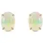 Galaxy Gold 14k Solid Yellow Gold Stud Earrings with Natural Opals 0.90 ctw High Polished Stud Earrings Galaxy Gold 14k Solid Yellow Gold Stud Earrings with Natural Opals 0.90 ctw High Polished Stud Earrings