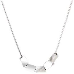 S925 Silver Simple Pendant Necklace Metal Necklace for Women