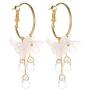 Crystal Flower Earrings Fairy Temperament Water Drop Tassel Earrings Jewelry jewelry