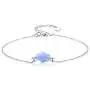 Kaletine Blue Synthetic Opal Hamsa Hand of Fatima Bracelet Sterling Silver 925 Adjustable Cable Chain 6.5''+1.5'' Kaletine Blue Synthetic Opal Hamsa Hand of Fatima Bracelet Sterling Silver 925 Adjustable Cable Chain 6.5''+1.5''