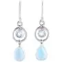 NOVICA Multi-Gem Larimar .925 Sterling Silver Dangle Earrings, Gleaming Daylight NOVICA Multi-Gem Larimar .925 Sterling Silver Dangle Earrings, Gleaming Daylight