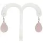 FRONAY Natural Gemstone Rose Quartz Dangle Drop Earrings - Handmade Sterling Silver Jewelry for Women FRONAY Natural Gemstone Rose Quartz Dangle Drop Earrings - Handmade Sterling Silver Jewelry for Women