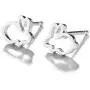 3Pcs Cat Claw Earrings Small Hedgehog Rabbit Stud Earrings Stainless Steel Cute Animal Earrings for Girls Teen Lovely Jewelry Set