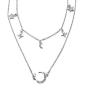 Anglacesmade Layered Star and Moon Chocker Necklace Rhinestone Celestial Necklace Bohemia Jewelry for Women and Girls(Silver)