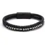 MEMGIFT Bad Ass Morse Code Leather Bracelets for Men Funny Inspirational Gifts for Her Mom Son Daughter Sister Best Friend Beads Wrap Bracelet