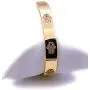 LESLIE BOULES 18K Gold Plated Hamsa Hand Cuff Bracelet for Women Lucky & Protection Jewelry for Her