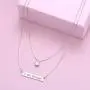 FLYOW 925 Sterling Silver Inspirational Jewelry Double Layer I Am Enough Necklace for Women Teen Girls Encouragement Gifts