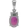 Silvershake 9X7mm Oval Shape 925 Sterling Silver Birthstone Classic Pendant Jewelry