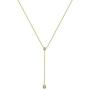 Kyerlyn 14K Gold Plated Zircon Y Lariat Necklaces Long Drop CZ Pendant Necklace for Women Dainty Diamond Chain Necklace Fashion Jewelry