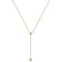 Kyerlyn 14K Gold Plated Zircon Y Lariat Necklaces Long Drop CZ Pendant Necklace for Women Dainty Diamond Chain Necklace Fashion Jewelry