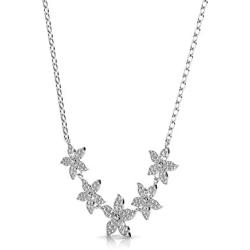St.Claire Swarovski Crystals 18K Gold Plated Unique Pendant Necklace 925 Sterling Silver Necklace Birthstone Pendant Necklaces for Women with 5A Cubic Zirconia Christmas Jewelry Birthday Gift
