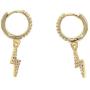 ATJMLADYJEWELRY Delicate danity Lightning Charms cz Dangle Charm Earring Simple Classic Jewelry