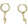ATJMLADYJEWELRY Delicate danity Lightning Charms cz Dangle Charm Earring Simple Classic Jewelry