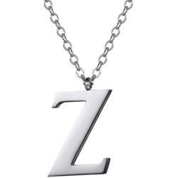PROSTEEL Stainless Steel/Sterling Silver Initial Name Necklace, A to Z Initial Letter Personalized Necklaces for Men Women, Gold/Silver/Black Tone, 16''/20'' Adjustable, Come Gift Box