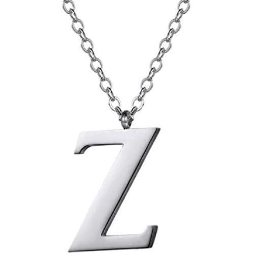 PROSTEEL Stainless Steel/Sterling Silver Initial Name Necklace, A to Z Initial Letter Personalized Necklaces for Men Women, Gold/Silver/Black Tone, 16''/20'' Adjustable, Come Gift Box