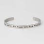 WUSUANED I Used to Be His/Her Angel Now Hes/Shes Mine Cuff Bracelet Loss of Dad Mom Sympathy Gift