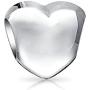 Personalize Heart Shape Floral Scroll Daughter Grandmother God Mother Charm Bead For Bracelet For Women Two Tone 14K Gold Plated .925 Sterling Silver