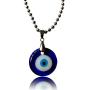 COLORFUL BLING Turkish Symbol Lucky Blue Evil Eye Necklace Lucky Protection Amulet Pendant Necklace Kabbalah Jewelry for Women Girls