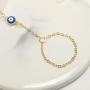 YienDoo Fashion Gold Evil Eye Bracelet Finger Chain Hand Harness Exquisite Blue Evil Eye Slave Bracelet Jewelry for Women and Girls