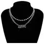 YERTTER Dainty Double-layer Beads Chain Love Chain Choker Necklace Jewelry Women Statement Chunky Chain Necklace for Party Prom YERTTER Dainty Double-layer Beads Chain Love Chain Choker Necklace Jewelry Women Statement Chunky Chain Necklace for Party Prom