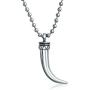 Bling Jewelry Italian Horn Protection Tooth Amulet Pendant Necklace for Women for Men Stainless Steel with Chain