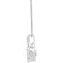 Dancing Diamond''XoXo'' Cushion Pendant Necklace in 925 Sterling Silver by Parade of Jewels (1/10 ct.tw.), 18''