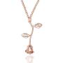andy cool Rose Gold Flower Pendant Necklace Chain Lovers Birthday Friendship Jewelry for Mothers Day by TheBigThumb