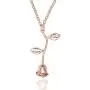 andy cool Rose Gold Flower Pendant Necklace Chain Lovers Birthday Friendship Jewelry for Mothers Day by TheBigThumb
