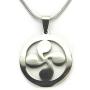 Lauburu Necklace, 18'' (45.7cm) Chain, Pure 304 Stainless Steel Non-Tarnishing and Hypo Allergenic, 1'' Basque Cross with 18'' Snake Chain