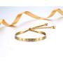 ALLEN DANMI Jewelry Cubic Zirconia 18 K Gold/Rose Gold/White Gold Cuff Bangle Bracelet Adjustable Chic Link Chain Bracelet Shining Luxury Gift for Women.